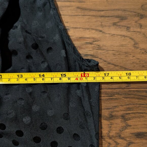 Jacob sleeveless silk polka dot top black size XS - Picture 10 of 16